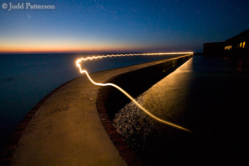 Walking with a flashlight, Dry Tortugas National Park