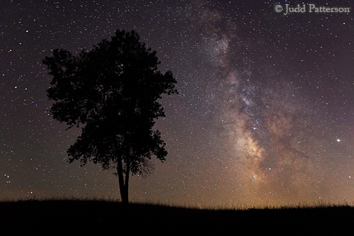 summer Milky Way on the prairie