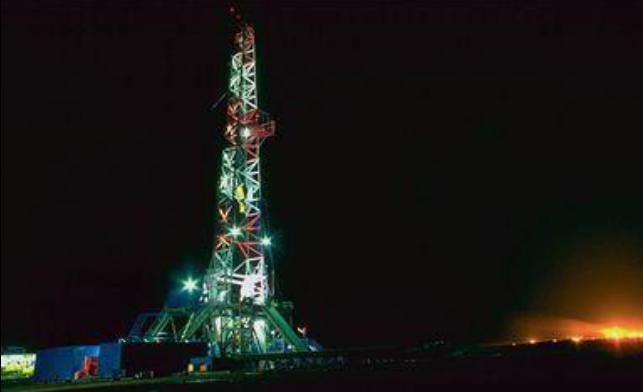 Lighted Communications Tower