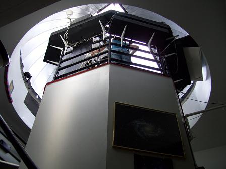 Looking up to the observatory's platform.